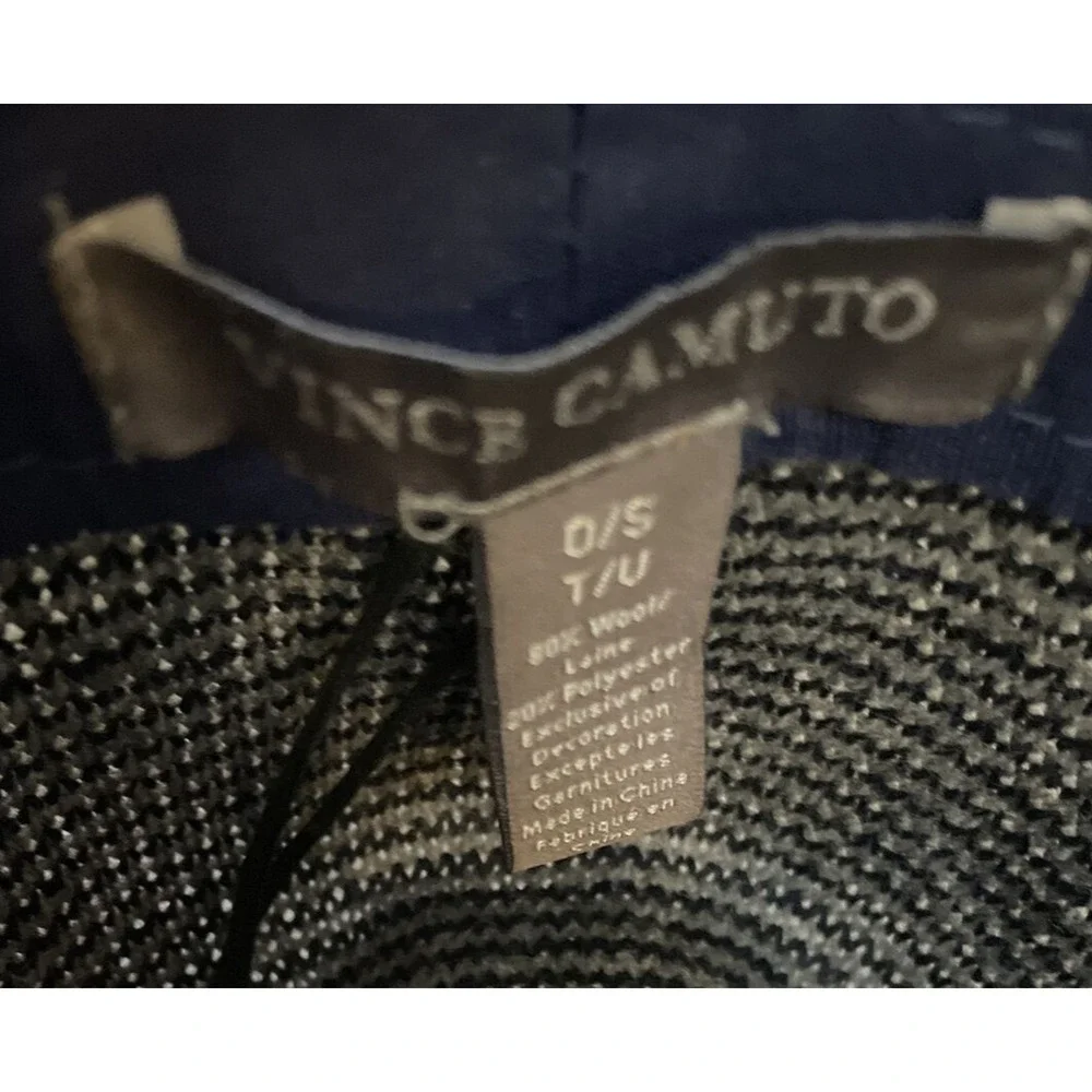 Women’s Vince Camuto Grey and Navy Wool‎ Fedora Hat
